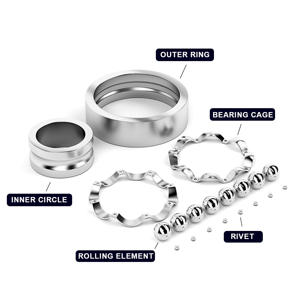 6302-2RS ZZ Ball Bearing Double Rubber Sealed Shielded Bearing High-Speed Deep Groove Ball Precision Motor Bearings