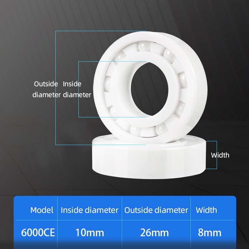 HTMW All-ceramic bearing 6000CE size10x26x8mm deep groove ball bearings