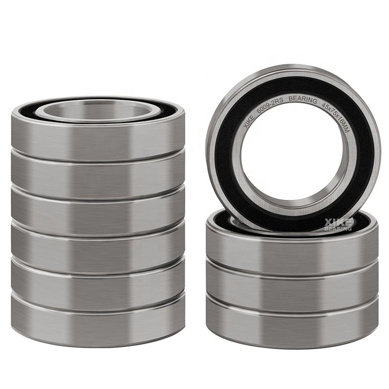 Double Rubber Seal 6009 2RS Bearings Size 45x75x16mm Deep Groove Ball Bearing
