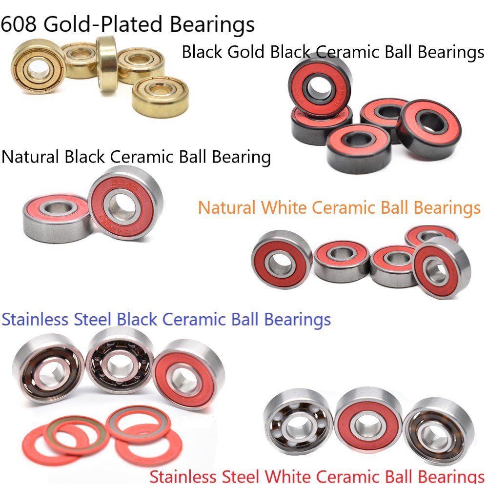 ILQ9 High precision colorful rubber seal 608-2rs skateboard bearing 608 RS 2RS ZZ Deep Groove Ball Bearings