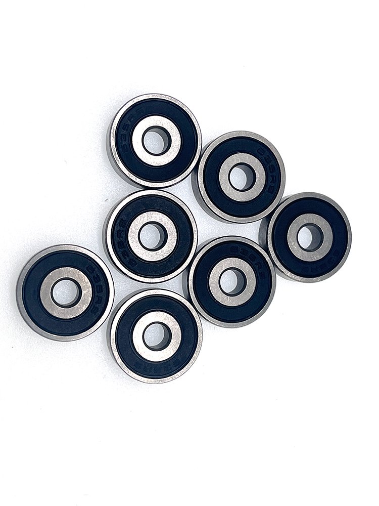 High-Precision Single Row Deep Groove Ball Bearing 635RS 5*19*6mm GCR15 Material Sealed Roller Steel Cage Skateboard Application