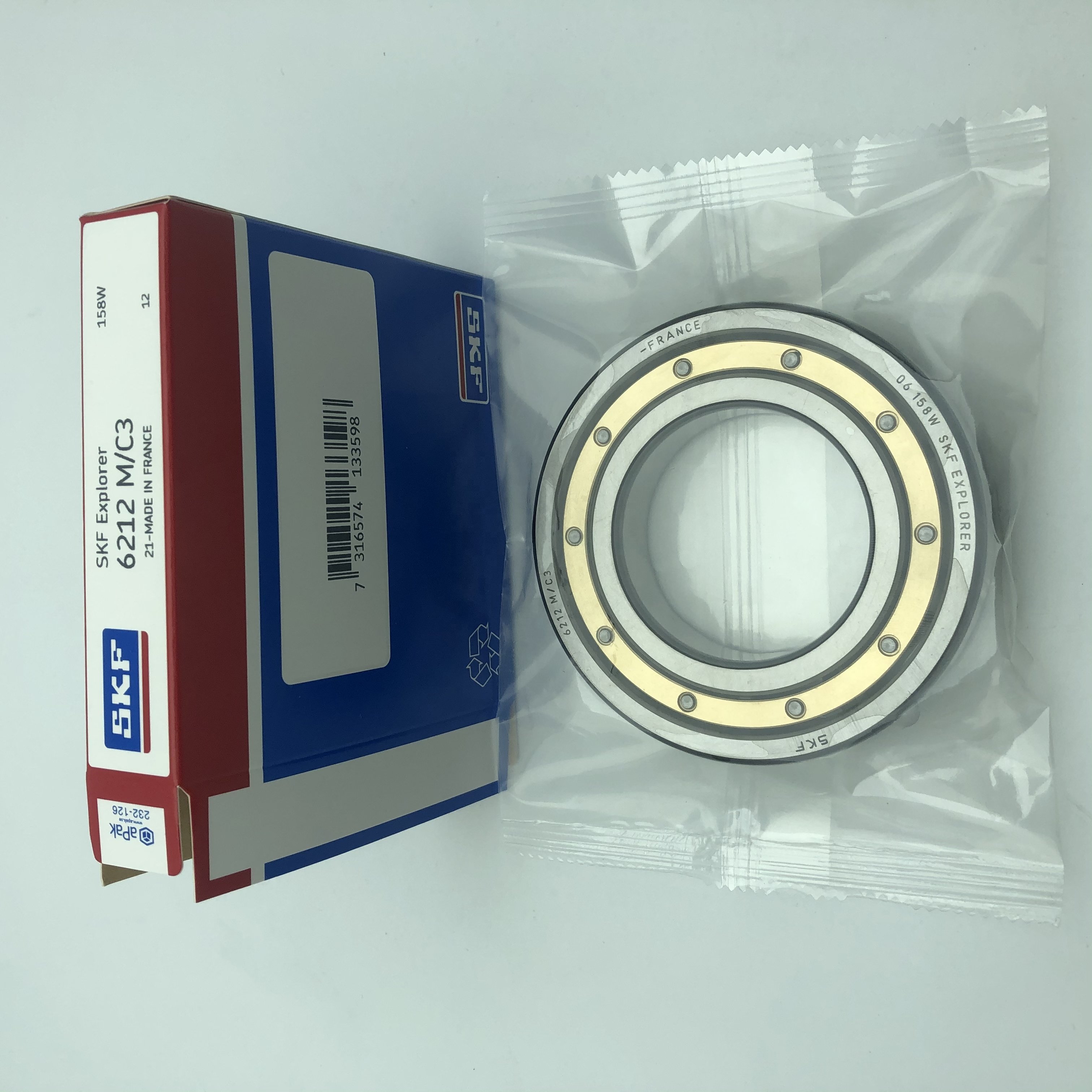 Hot Selling Quality 60x110x22mm Single Row Brass Cage Deep Groove Ball Bearing 6212 M C3