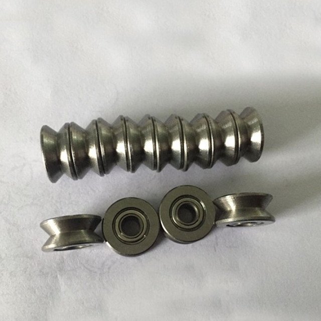 V624ZZ 4x13x6mm 624VV 90 Degree Miniature Wheel Pulley V U Groove Guide Rail Deep Groove Ball Bearing For 3D Printer