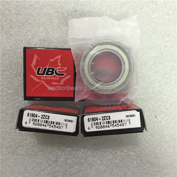 UBC Deep groove ball bearing 6201 6202 6203 6204 6205 6206 ZZ 2RS all type bearing