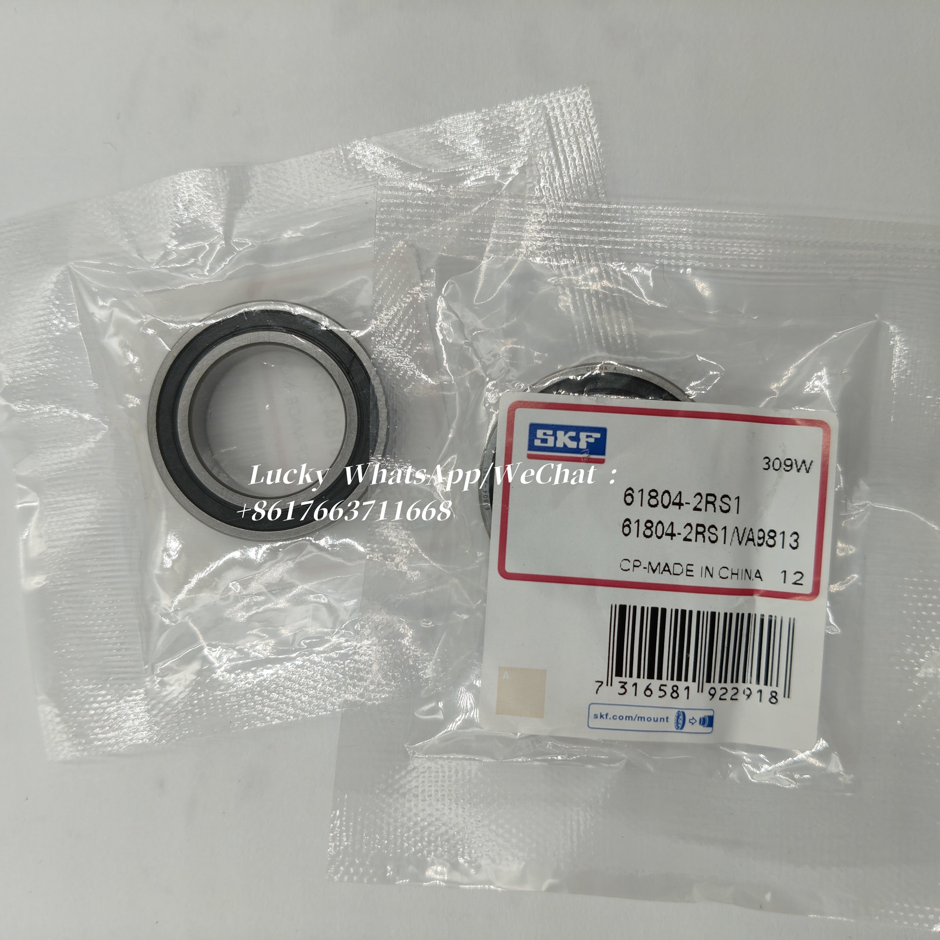 -Original SKF Deep groove Ball Bearing 61804 2RS1/C3 20*32*7 mm 0.0182kg SKF single row ball bearing 61804 2RS1