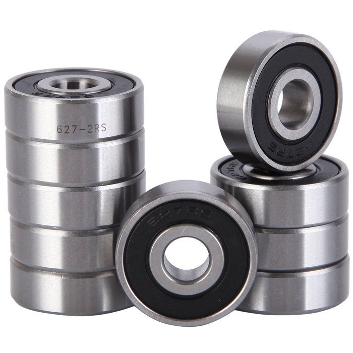 627 2rs two side rubber seal deep groove ball bearing 627 quad roller skate wheel bearing 7*22*7mm
