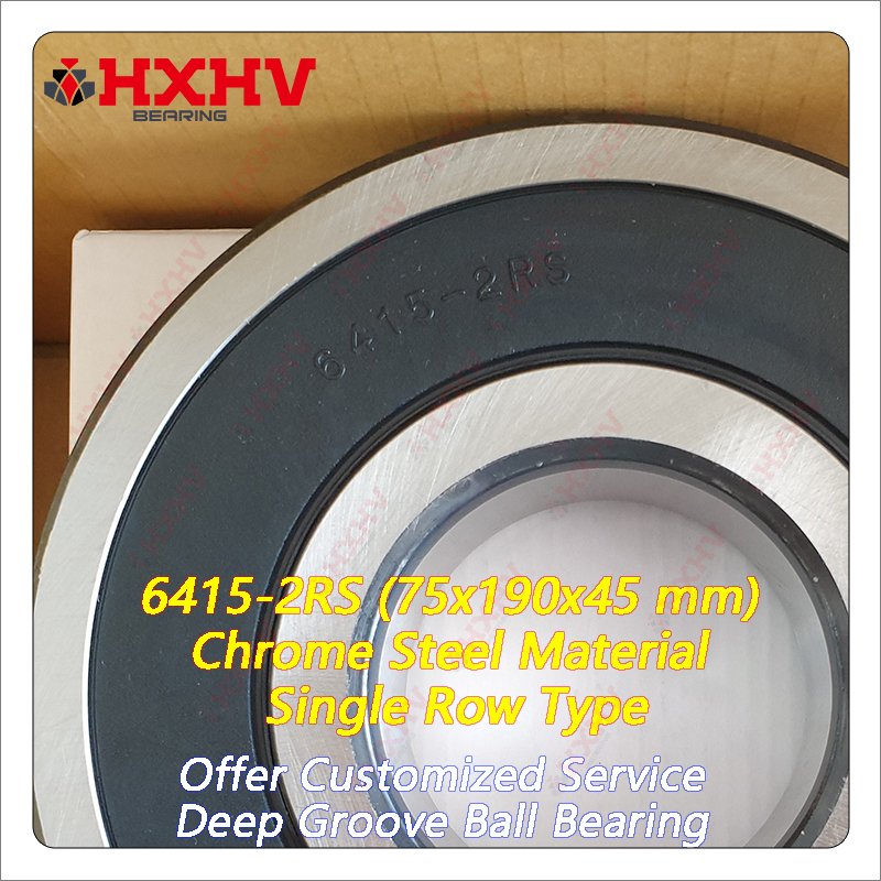 6415-2RS 6415RS 6415 2RS RS RZ 2RZ Single Row Chrome Steel 75x190x45 mm HXHV Deep Groove Ball Bearing