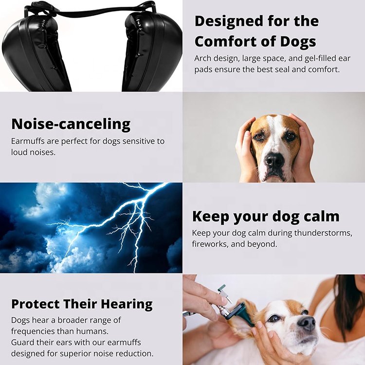 Dog Ear Muffs Noise Protection Dog Earmuffs Ear Plugs for Hearing For dog earmuffs for cold Protection from Thunder Fireworks