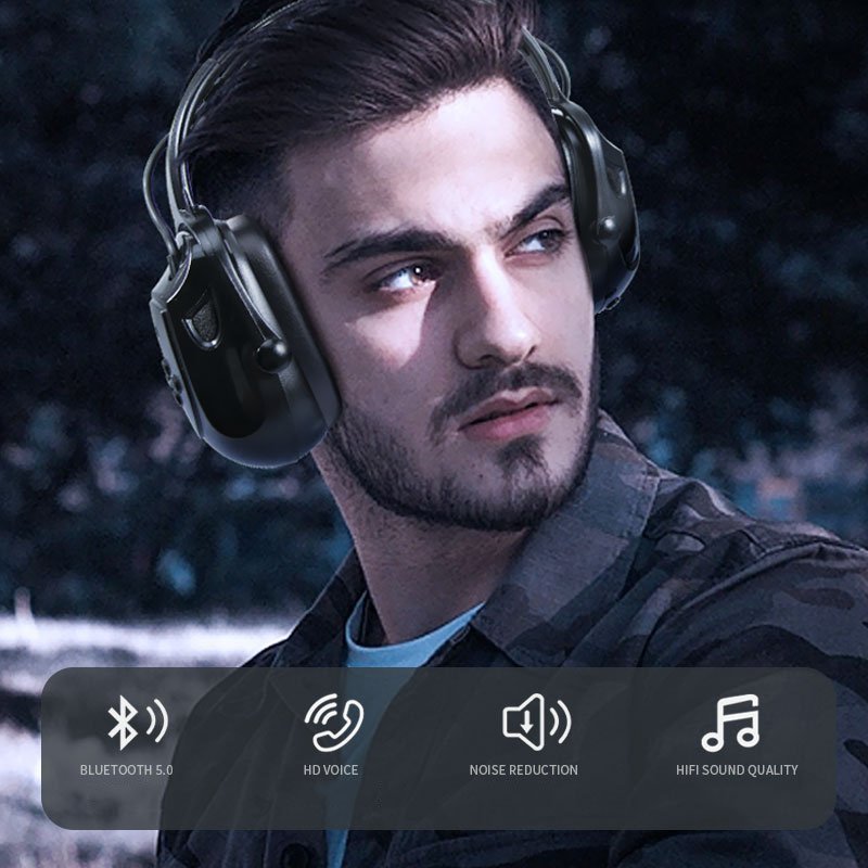 Multi-Function Over-the-head Earmuffs with HiFi Sound Quality for Telecommunication for Ear protection