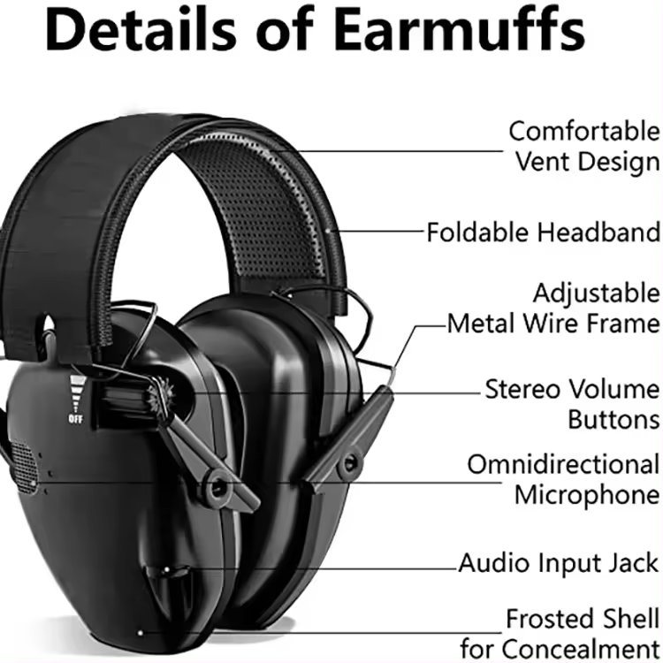 Sound Amplification Shooting Hearing Protection Electronics tactical compression noise cancelling protection ear muffs