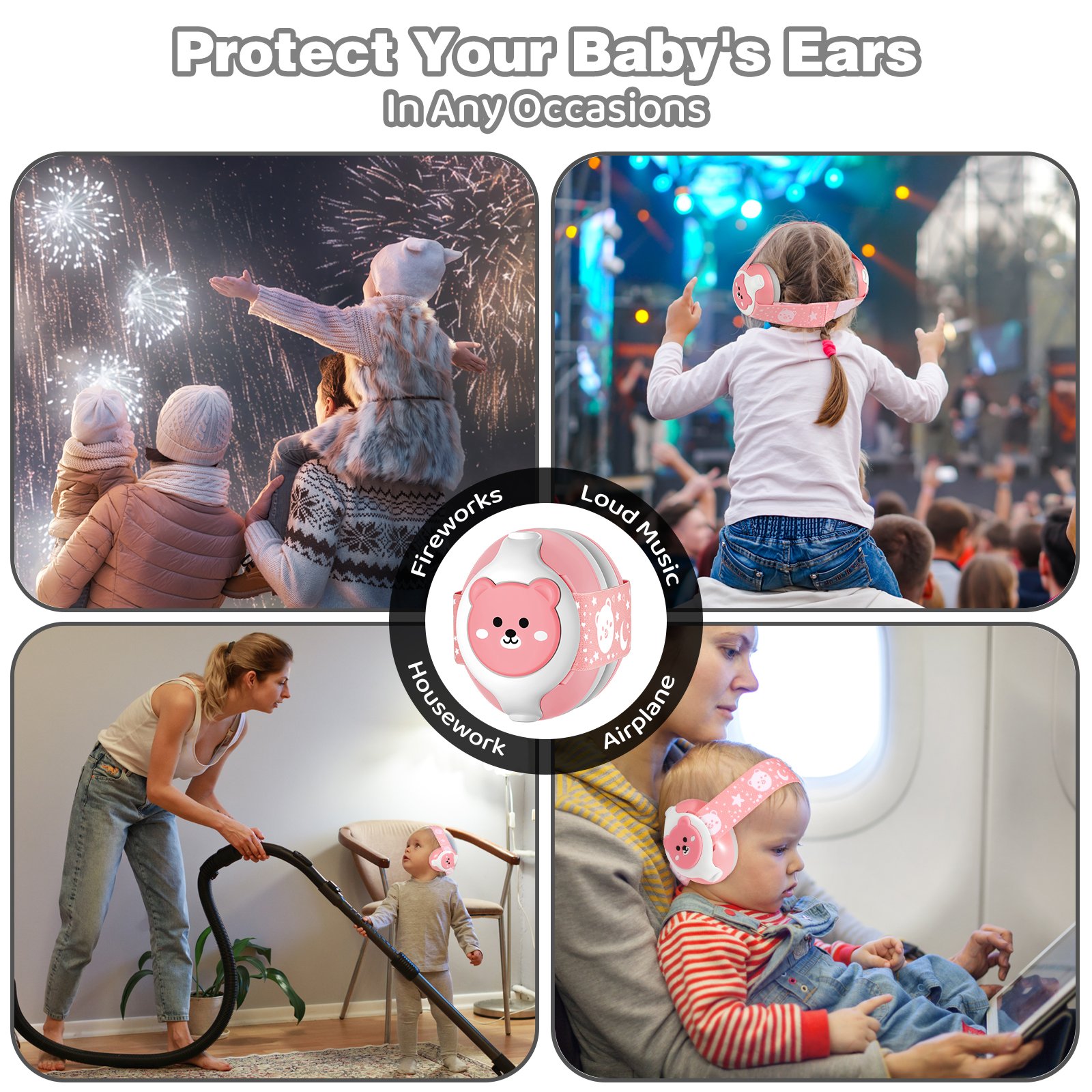Baby Ear Earmuff Protection for Babies and Toddlers up to 36 Months CE Certified Noise Reduction Earmuffs