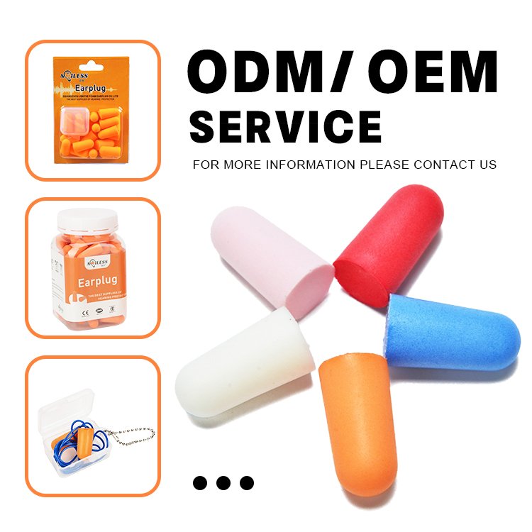 Disposable Bullet shape PU foam ear plugs for noise reduction NRR33dB