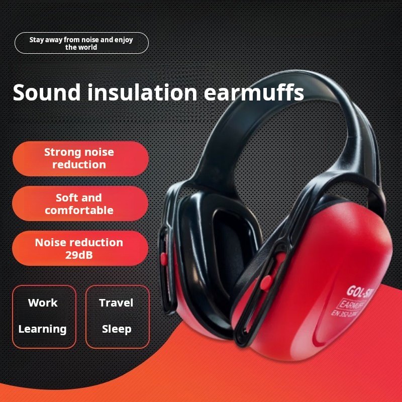29dB Head-Mounted Industrial Noise Reduction Earmuffs Sleep-aid Noise-Isolating Hearing Protection ear muff