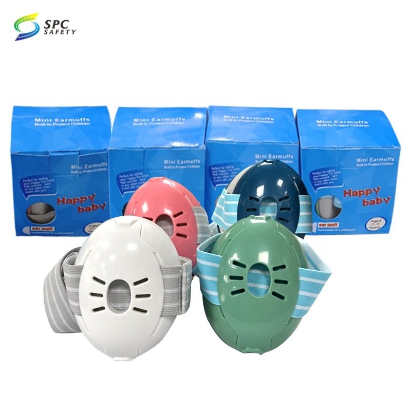 New design cute ear protection noise cancelling soundproof sleeping ear headband Infant baby ear muffs with carrying bags