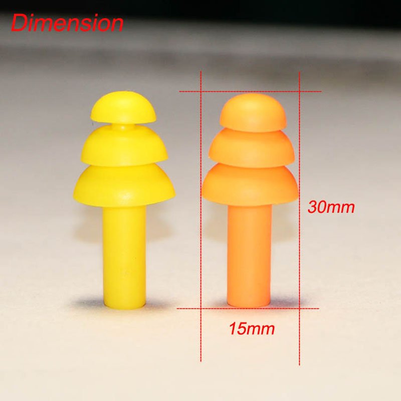 Waterproof Noise Reduction Ear Plugs Travel Study Sleep Hear Safety Anti-noise Ear Protectors Silicone Swimming Ear Plugs