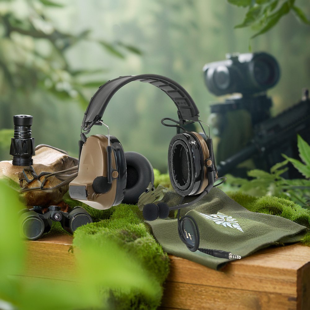 Ts Tac-Sky Comtac Ii Shooting Hearing Protection Tactical Headset & Helmet Arc Rail Adapter& U94 Ptttactical Accessories