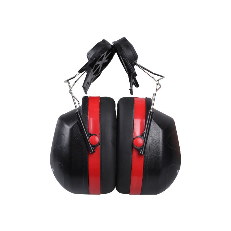 Helmet Type Earmuffs Construction Site Factory Anti-Noise Clamp-Cap Type Acoustic Earmuffs