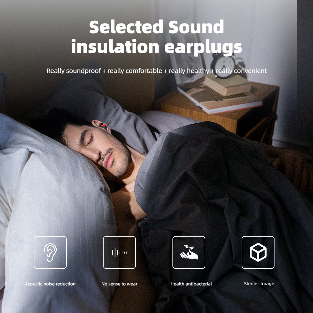 Hot Seller Silicone Ear Plugs for Sleeping Noise Cancelling, Perfect -30dB Reusable Hearing Protection EarPlugs for sleep