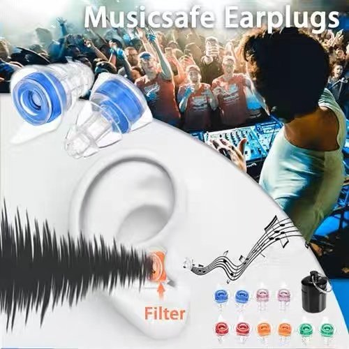 Hot Sale earplugs noise reduction Hearing Protection Earplugs for Shooting Hunting Concerts Musicians DJ Silicone Ear Plugs