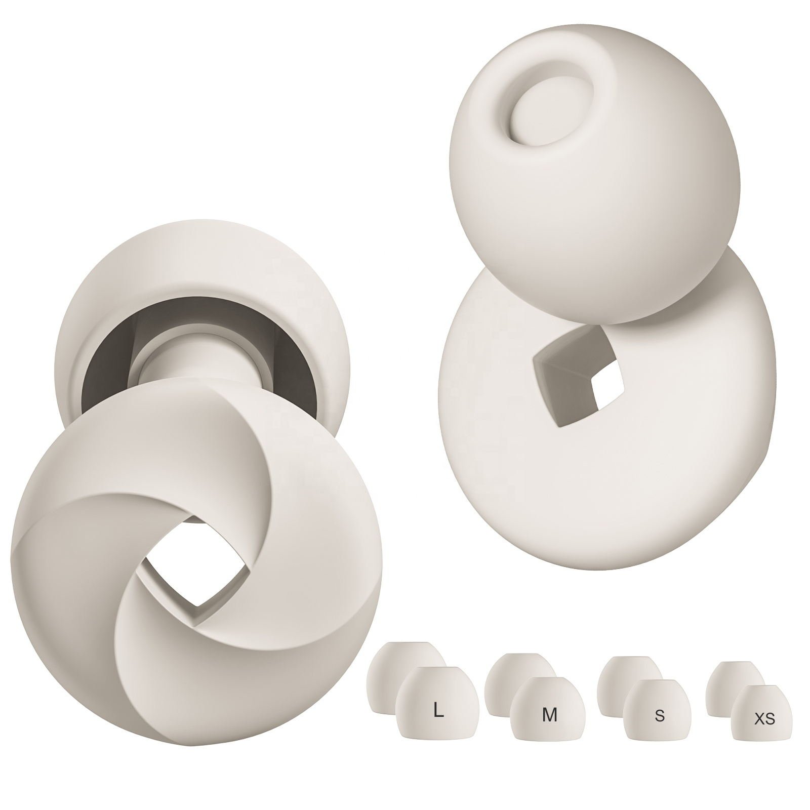 4 pairs Reusable Silicone Ear Plugs for Noise Cancelling Hearing Protection Ear plug for Sleeping