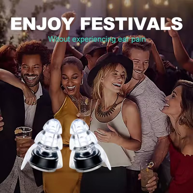 Soundproof Protective With Case Hearing Protection High Fidelity Musician Soft Noise Cancelling Silicone Earplugs