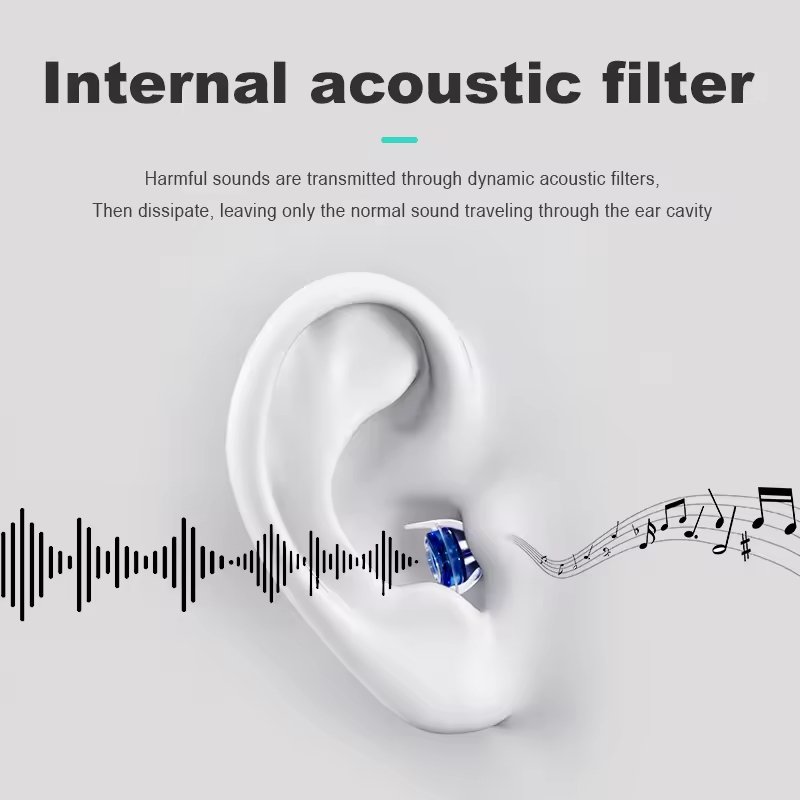 Soundproof Protective With Case Hearing Protection High Fidelity Musician Soft Noise Cancelling Silicone Earplugs