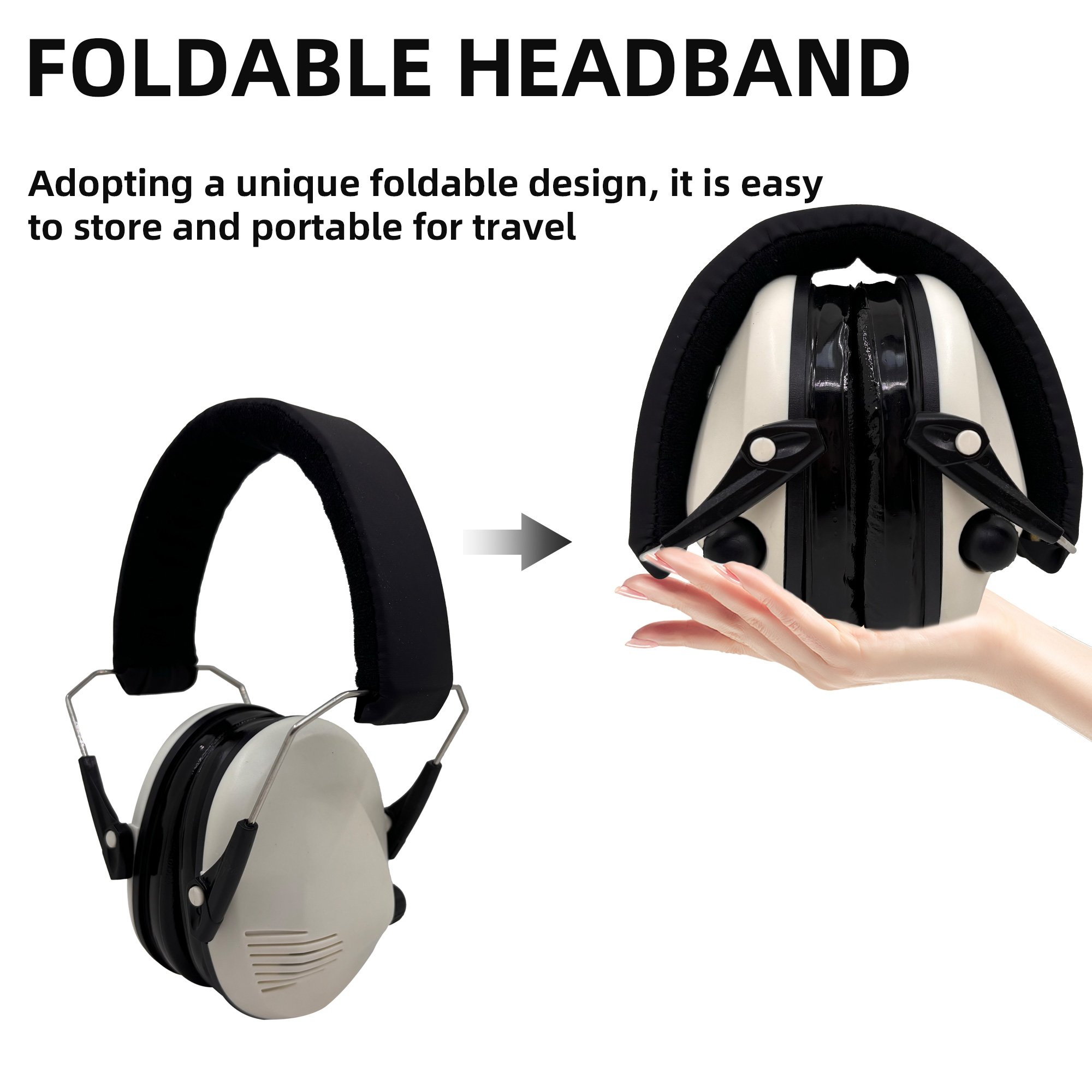 GS122P2AA-B Hot Sell Comfortable Hearing Protection Soundproof Ear Defenders Noise Reduction Electronic Earmuffs Safety Ear Muff