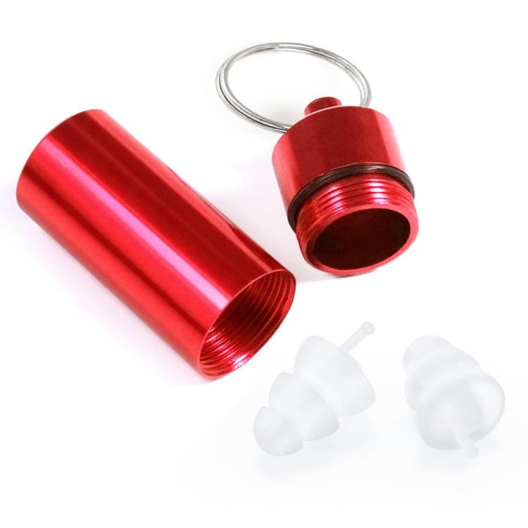 Reusable Ear Plugs Silicone Earplugs with Aluminum Carry Case Earplugs Noise Reduction