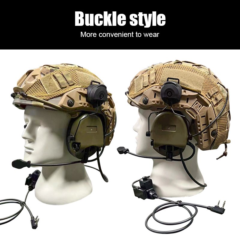 Tactical Electronic Hearing Protector Noise-Cancelling Helmet Earmuffs for Shooting Tactical Ear Protection