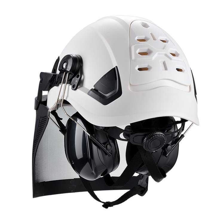 new product Lightweight 4-point Chin Strap logging Hearing Protection personal protective Safety Helmet