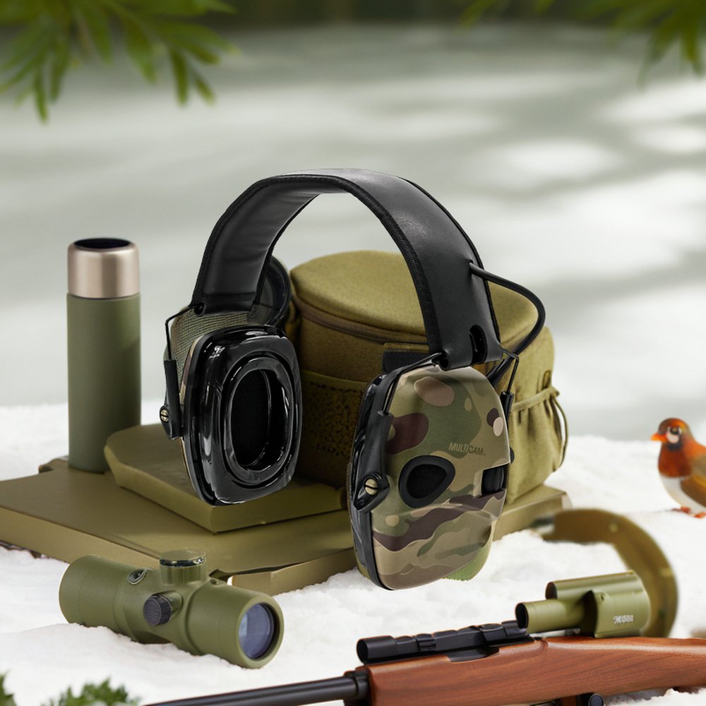 Tactical Headsets No Microphone Electronic Ear Muffs Noise-Cancelling Sound Amplification Hearing Protection for Shooting