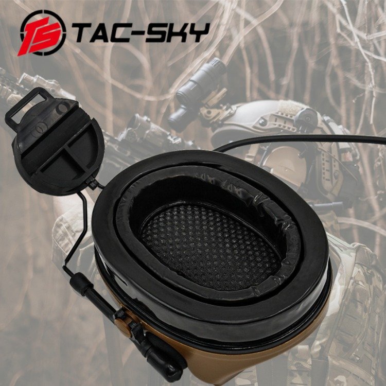 TS TAC-SKY COMTAC II Tactical Helmet ARC Rail Adapter Bracket C2 Headset for Tactical Airsoft Hunting Hearing Protection