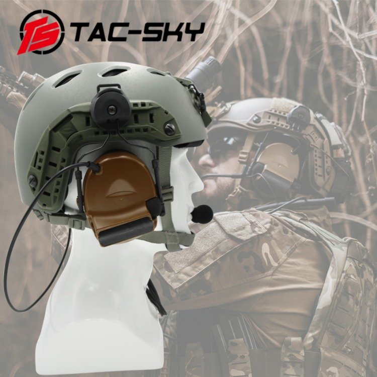 TS TAC-SKY COMTAC II Tactical Helmet ARC Rail Adapter Bracket C2 Headset for Tactical Airsoft Hunting Hearing Protection