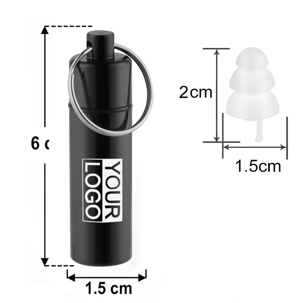 Custom Logo Reusable Noise Reducing Ear Plugs Silicone Earplugs for Concert