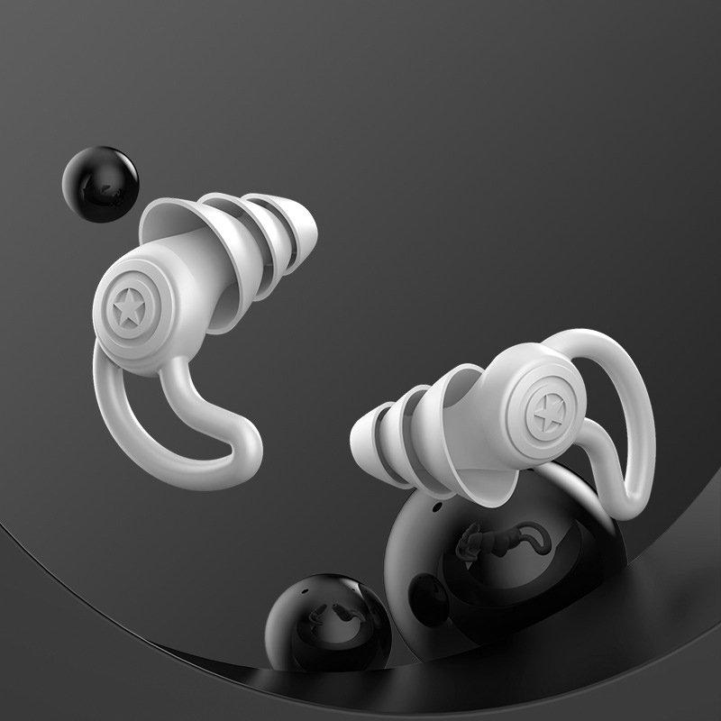Hearing Protection Shark Fin Design Ear Plugs For Sleeping Noise Cancelling Silicone Earplugs Sound Blocking With Box
