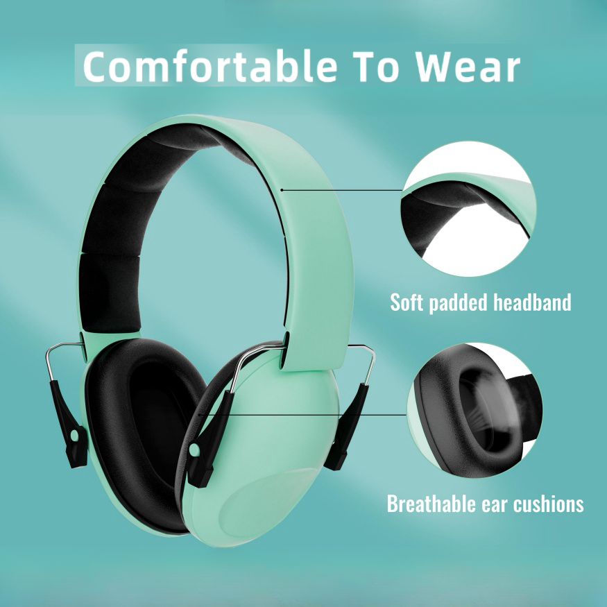 GS110 Sleeping Soundproof Children's Hearing Protectors Safety Protection Noise Cancelling Adjustable Kids Earmuffs Ear Defender