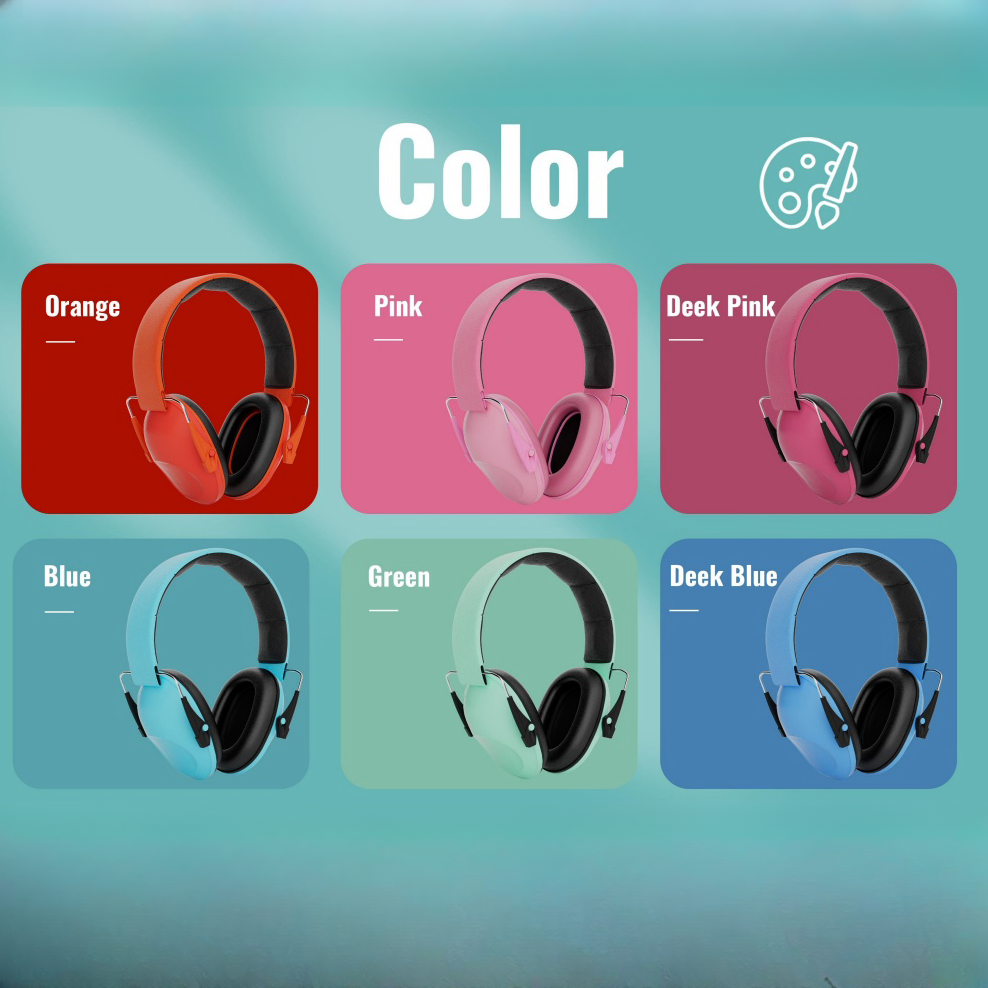 GS110 Sleeping Soundproof Children's Hearing Protectors Safety Protection Noise Cancelling Adjustable Kids Earmuffs Ear Defender