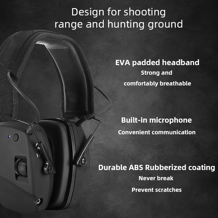 Hot Sell EM030 Built-in Mic Electronic Bluetooth Shooting Earmuffs Tactical Earmuff Hearing Protection