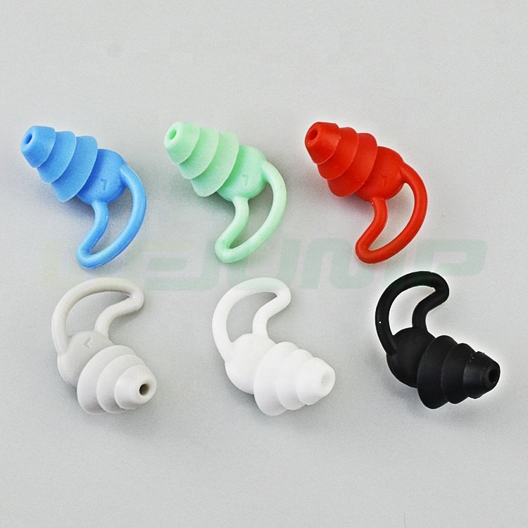 Wejump New Design Custom Logo Soft Hearing Protection Sound Blocking Shark Fin Sleeping swimming Silicone Earplugs
