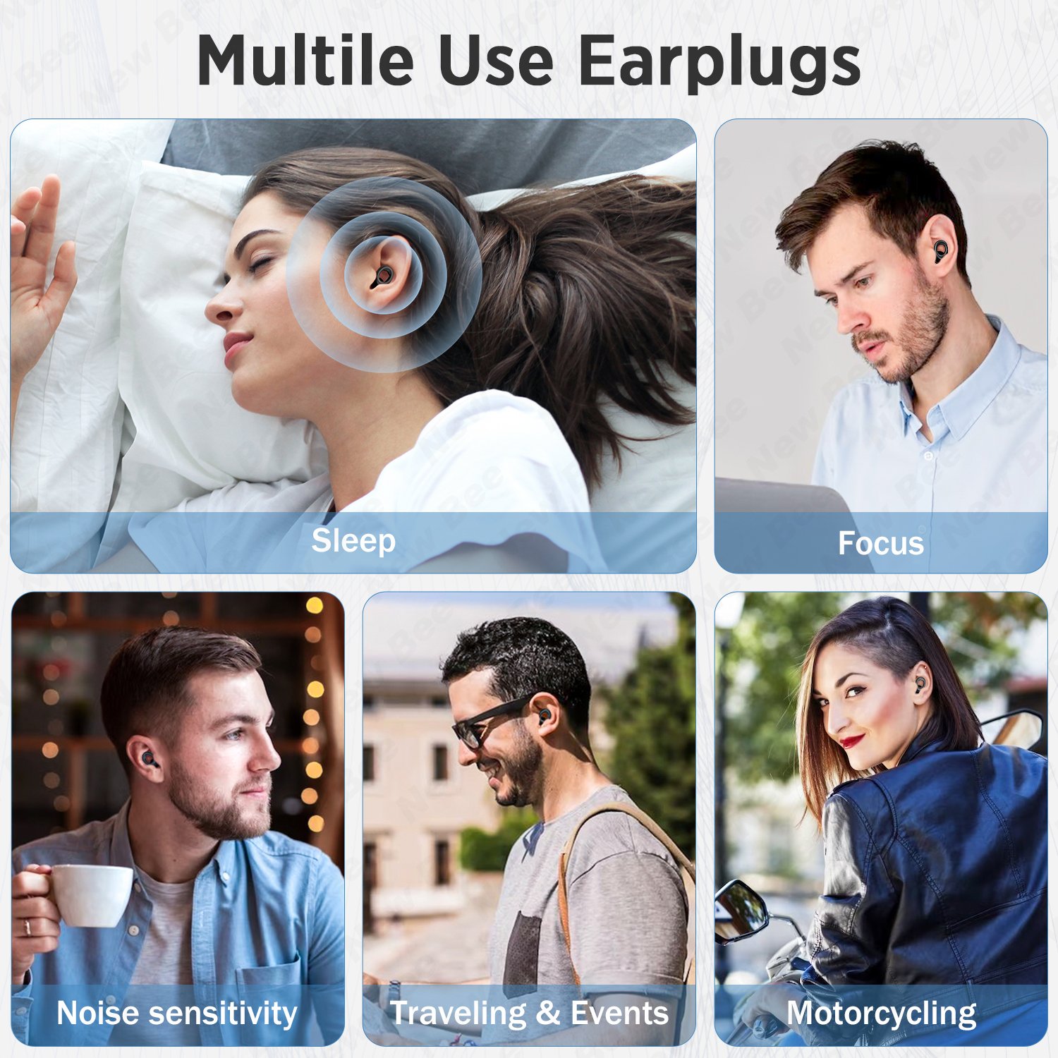 High Quality S M L 3 Pairs Ear Plugs for Noise Reduction Super Soft Reusable Hearing Protection Noise Sensitivity Sleep Earplugs
