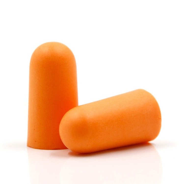 Disposable Bullet Shape 1100 Soundproof Foam PU Cordless Earplugs for Hearing Conservation