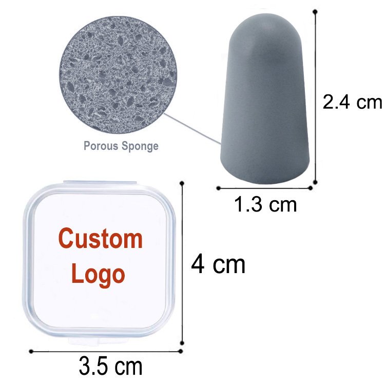 High Quality Disposable Ear Plugs in Box Pu Foam Earplugs Noise Reduction Pocket Hearing