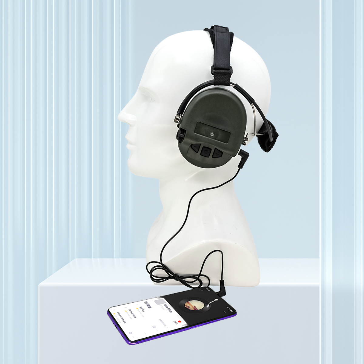 TAC-SKY Tactical Shooting Ear Protection Electronic Noise Canceling and Sound Pickup Silicone Earmuffs Hunting Tactical Headset