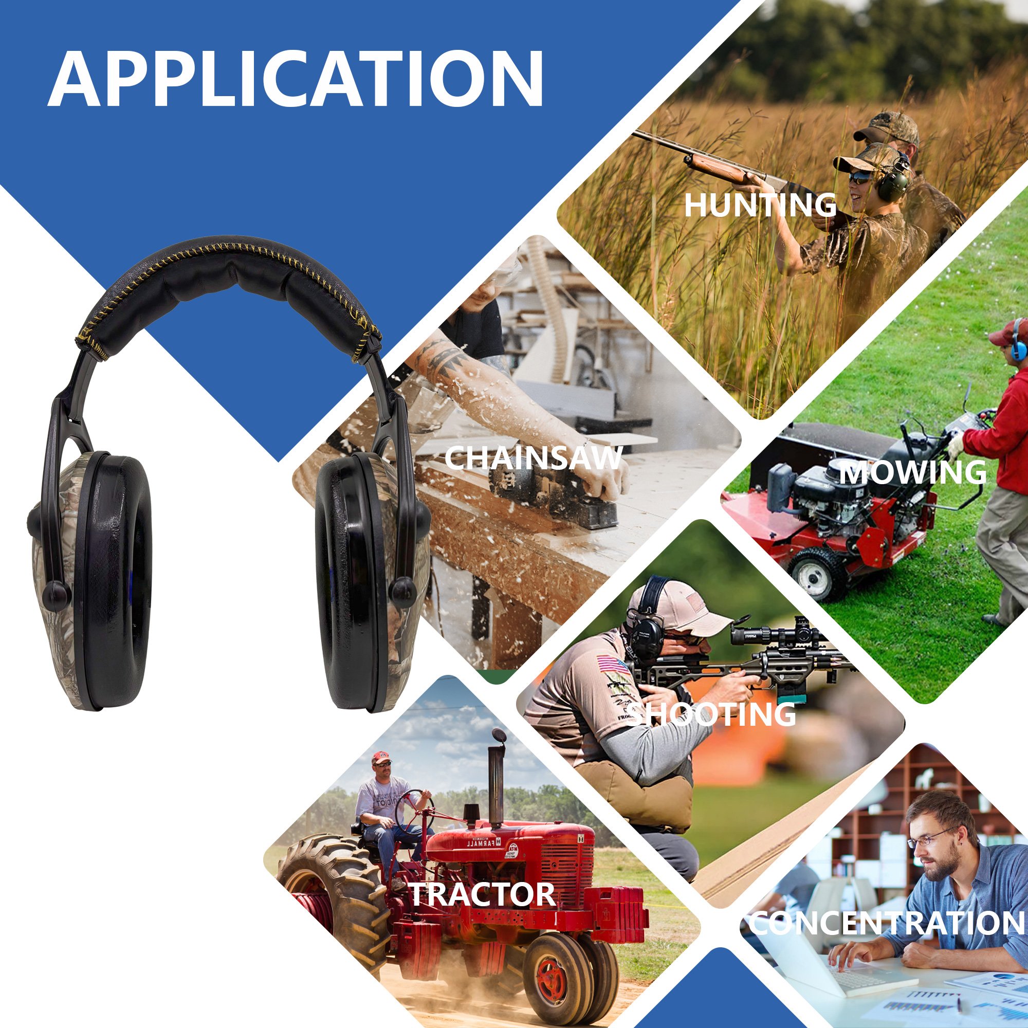 OEM GS112P2CA-A Best Selling Sleep Shooting Protection Ear muffs Hearing Protection Noise Cancelling Electronic Earmuff