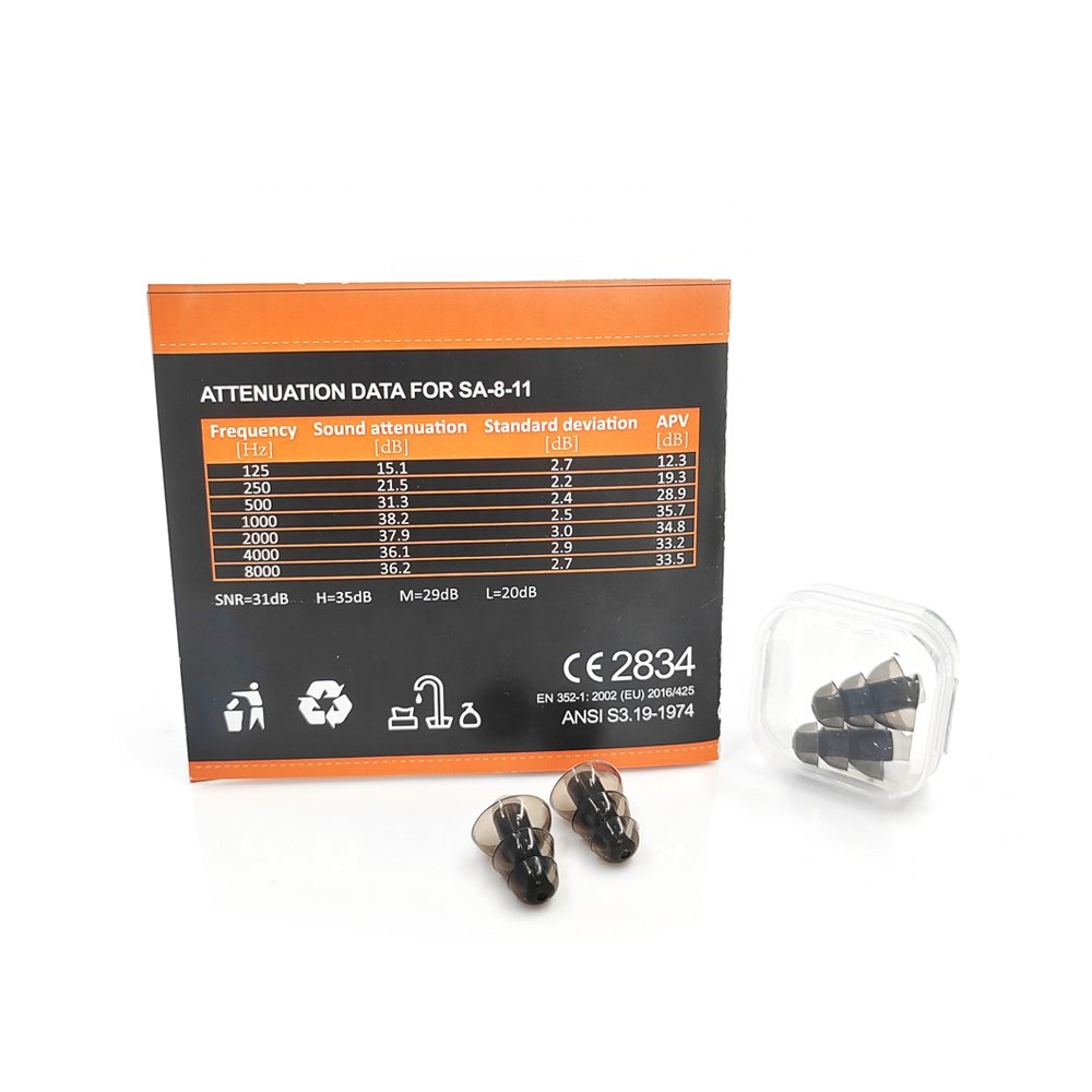 High Fidelity Concert Earplugs Noise Reduction Custom Logo Hearing Protection Musician Acoustic Filter Ear Plugs