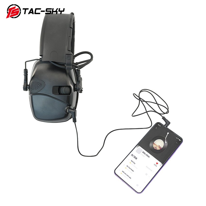 TS TAC-SKY Tactical Electronic Shooting Hearing Protection Active Noise Canceling Sound Pickup Headset for Hunting and Shooting