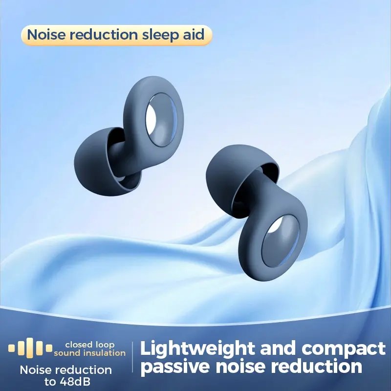 High quality Reusable Hearing Protection Ear Plug Sound insulation Elastic silicone earplugs For Sleeping