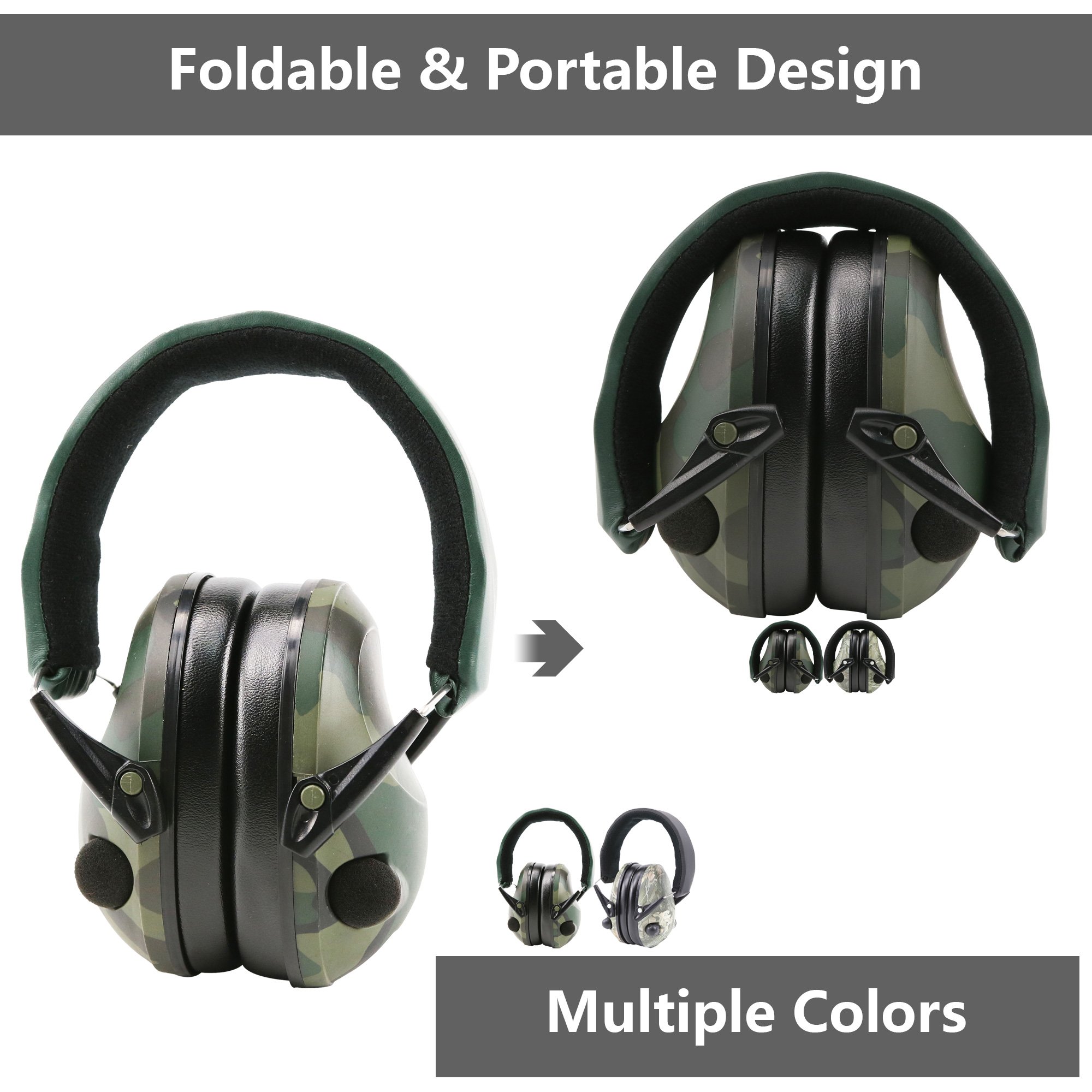 GS112P2CA-H Electronic Earmuff Tactical Ear Protection Tactical Headphone Shooting Earmuff Shooting Hearing Protection Earmuffs