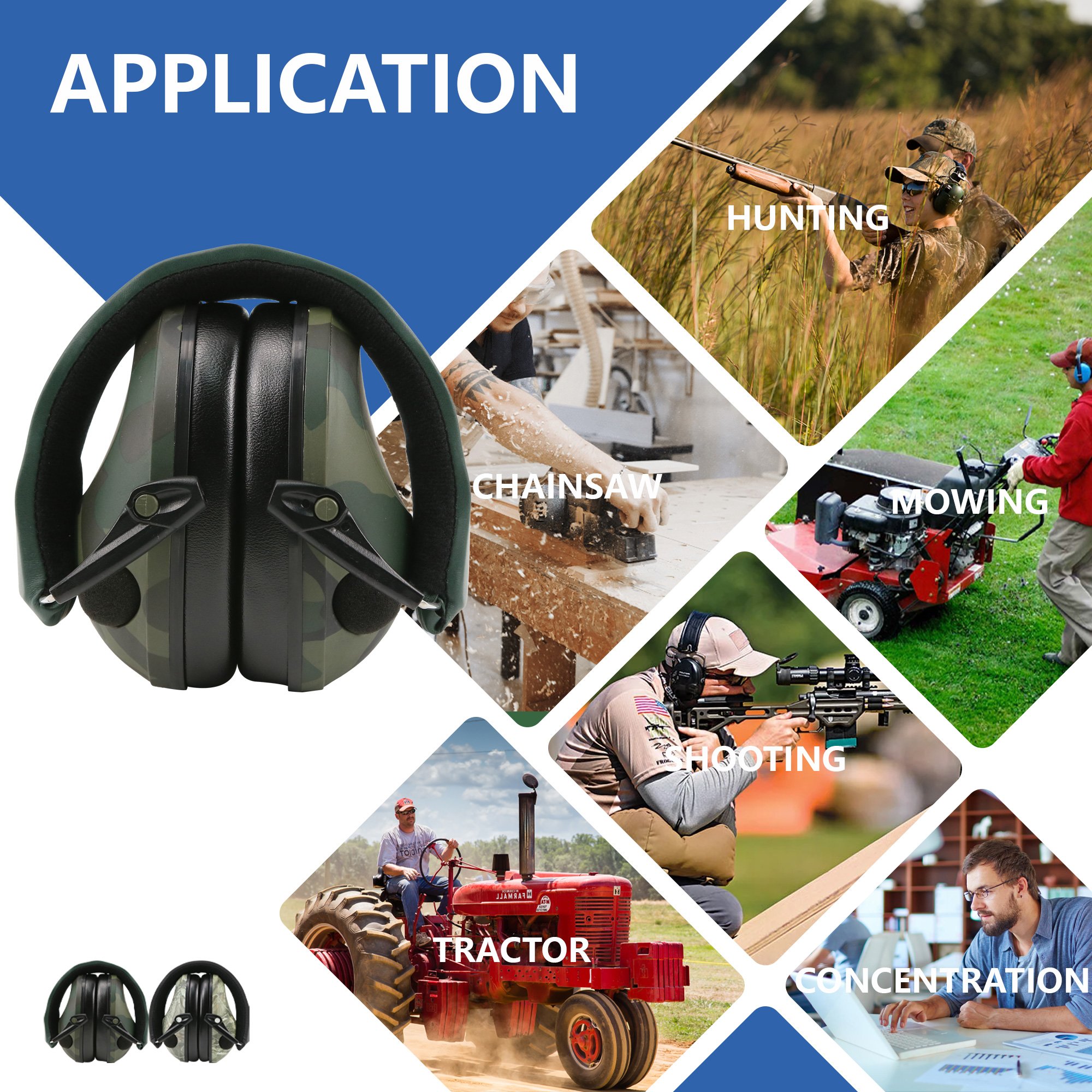 GS112P2CA-H Electronic Earmuff Tactical Ear Protection Tactical Headphone Shooting Earmuff Shooting Hearing Protection Earmuffs