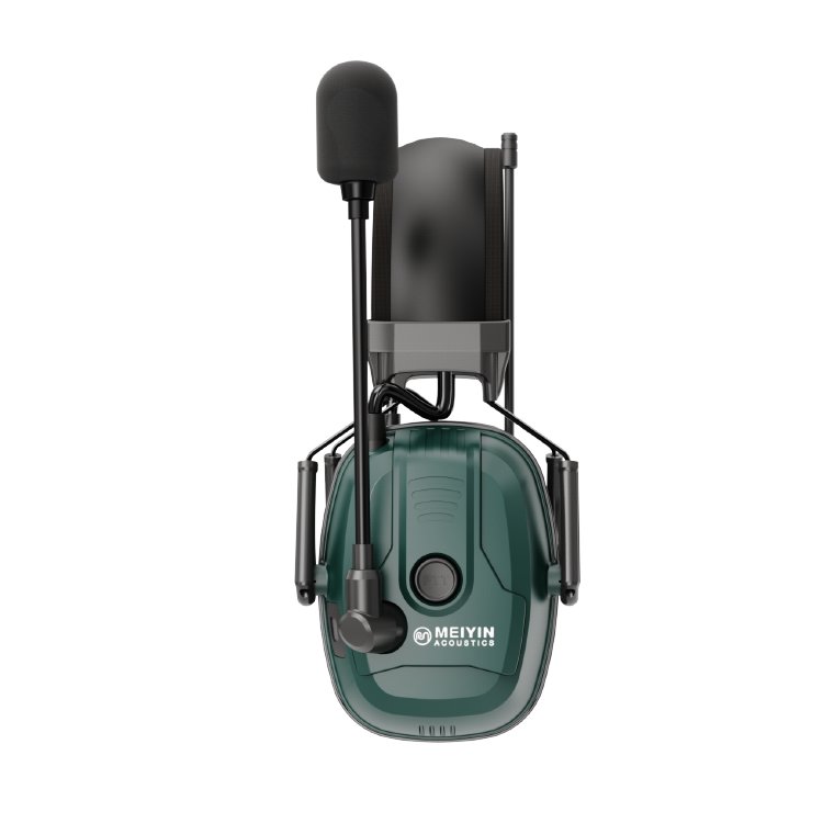 RONGXIANG CE NRR25dB Full Duplex EN352 ANSI S3.19 Noise Reduction Type-C BT5.0 Earmuffs Hearing Protection Airline FDM-10
